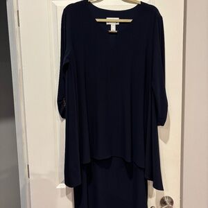 Joseph Ribcoff Navy Blue Jersey Dress